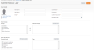 Add / Edit Website User