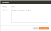 Edit Blog Comments Popup