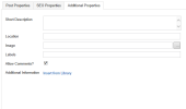 Blog Post Additional Properties Tab
