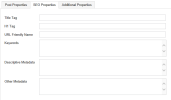 Blog SEO Properties Tab