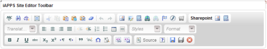 CK Text Editor Toolbar