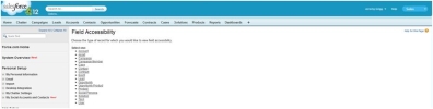 Salesforce Field Accessibility Screen