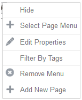 Menu Options - List