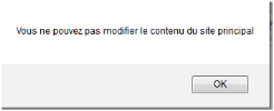 You cannot edit Master Site popup