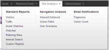 Site Activity Menu