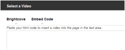 Inserting a Video with an Embed Code